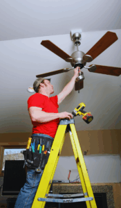 Properly measured ceiling fan installation
